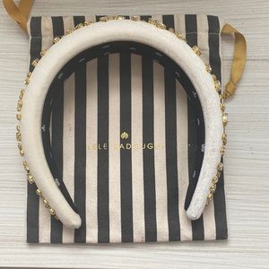 lele sadoughi ivory crystal studs headband